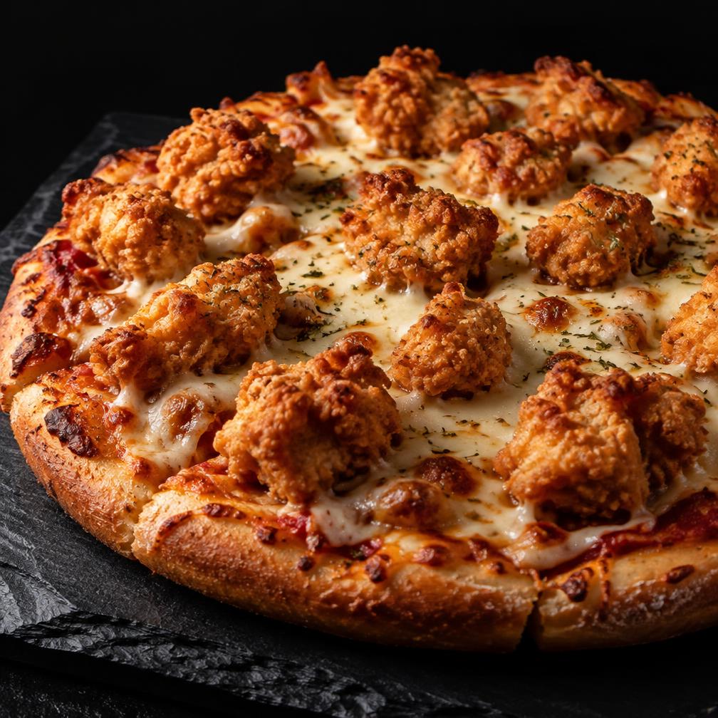 Chicken Popcorn Pizza — TnT's Solapur