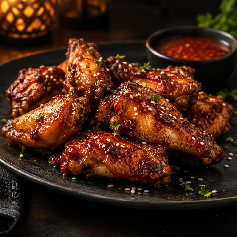 Peri peri chicken wings at TnT's Solapur